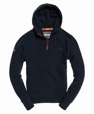 Superdry Orange Label Urban Half Cipzár Férfi Kapucnis Pulóver Sötétkék | UMGSK4651